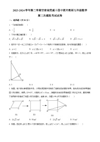 2024年甘肃省武威市武威十四中联片教研中考三模数学试题（原卷版+解析版）