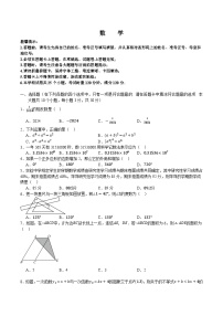 湖南省长沙市2024届九年级初中学业水平考试模拟（五）数学试卷(含答案)