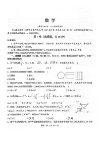 四川省绵阳市江油市2024届九年级下学期中考一模数学试卷(含答案)
