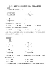 2024年中考数学考前20天终极冲刺专题之一次函数练习附解析