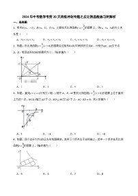 2024年中考数学考前20天终极冲刺专题之反比例函数练习附解析