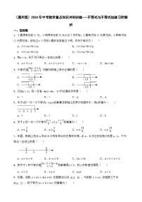 （通用版）2024年中考数学重点知识冲刺训练---不等式与不等式组练习附解析