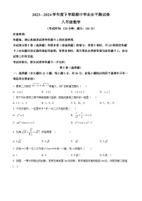 广西百色市田阳区2023-2024学年八年级下学期5月期中数学试题（原卷版+解析版）