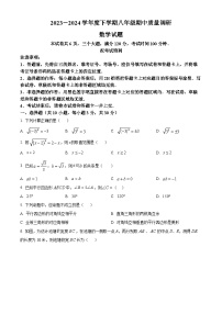 河南省信阳市平桥区2023-2024学年八年级下学期期中数学试题（原卷版+解析版）