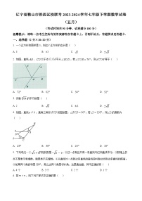 辽宁省鞍山市铁西区校联考2023-2024学年七年级下学期5月期中数学试题（原卷版+解析版）