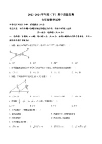 辽宁省铁岭市铁岭县2023-2024学年七年级下学期5月期中数学试题（原卷版+解析版）