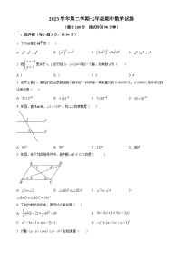 浙江省宁波市鄞州区横溪、东吴等七校2023-2024学年七年级下学期期中考试数学试题