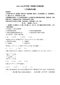 17，山东省泰安市东平县2023-2024学年八年级下学期期中考试数学试题