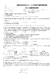 四川省成都石室天府中学2023-2024学年七年级下学期期中联合检测数学试卷