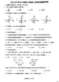 广东省区惠州市惠阳区第一中学2023-2024学年八年级下学期5月期中数学试题