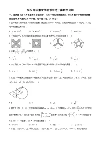 2024年安徽省芜湖市中考三模数学试题（原卷版+解析版）