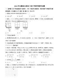 2024年安徽省合肥省十校中考联考数学试题（原卷版+解析版）