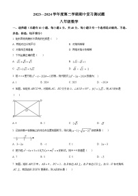 山东省淄博市高青县2023-2024学年八年级下学期期中数学试题（原卷版+解析版）