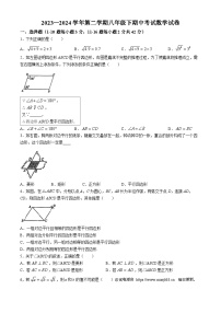 河北省廊坊市安次区第四中学2023-2024学年八年级下学期期中数学试题(无答案)