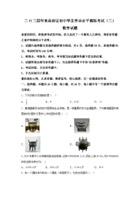 2024年山东省聊城市九年级中考数学二模试题（含解析）
