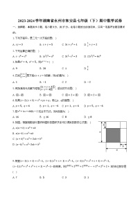 2023-2024学年湖南省永州市东安县七年级（下）期中数学试卷（含解析）