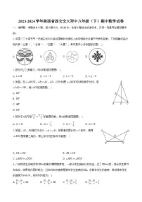 2023-2024学年陕西省西安交大附中八年级（下）期中数学试卷（含解析）
