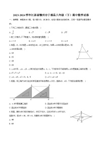 2023-2024学年江西省赣州市于都县八年级（下）期中数学试卷（含解析）