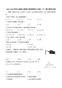 2023-2024学年云南省玉溪四中教育集团八年级（下）期中数学试卷（含解析）