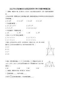 2024年江苏省南京市玄武区科利华中学中考数学零模试卷（含解析）