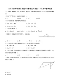 2023-2024学年湖北省黄冈市蕲春县八年级（下）期中数学试卷（含解析）