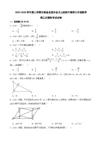 2024年甘肃省金昌市金川区金川公司三校联片教研中考三模数学试题
