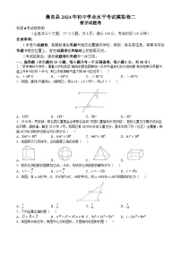 2024年云南省昭通市彝良县九年级二模数学试题(无答案)