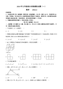 山东省临沂市平邑县2023-2024学年九年级下学期期中数学试题（原卷版+解析版）