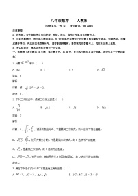 河南省驻马店市泌阳县2023-2024学年八年级下学期4月月考数学试卷(含解析)