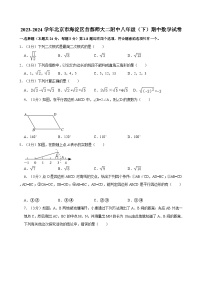 2023-2024学年北京市海淀区首都师大二附中八年级（下）期中数学试卷