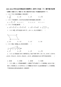2023-2024学年北京市海淀区首都师大二附中八年级（下）期中数学试卷