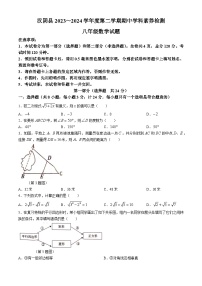 陕西省安康市汉阴县2023-2024学年八年级下学期期中数学试题