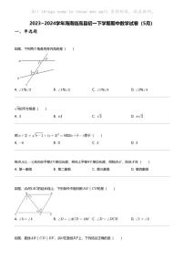 2023_2024学年海南临高县初一下学期期中数学试卷（5月）