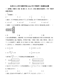 2024年北京市中国人民大学附属中学朝阳学校中考二模数学试题（原卷版+解析版）