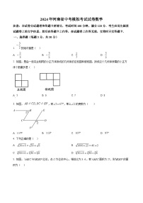 2024年河南省周口市沈丘县三校联考中考二模数学试题（原卷版+解析版）