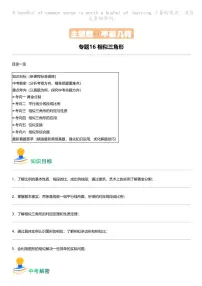 备战2024中考数学 专题16 相似三角形（考点回归+练透中考6类核心重点考向）