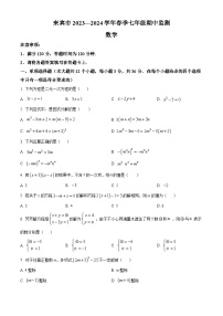 广西壮族自治区来宾市2023-2024学年七年级下学期期中数学试题（原卷版+解析版）