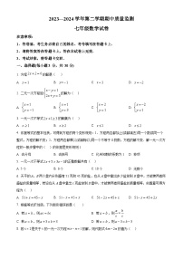 河南省洛阳市宜阳县2023-2024学年七年级下学期期中数学试题（原卷版+解析版）