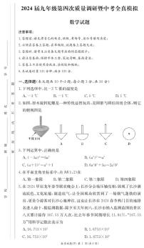 2024湖南师大附中九年级第四次调研暨中考全真模拟数学试卷及参考答案