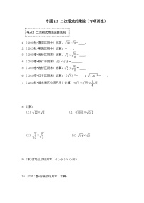 浙教版八年级数学下册专题1.3二次根式的乘除(专项训练)(原卷版+解析)