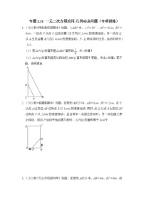 浙教版八年级数学下册专题2.11一元二次方程应用-几何动点问题(专项训练)(原卷版+解析)