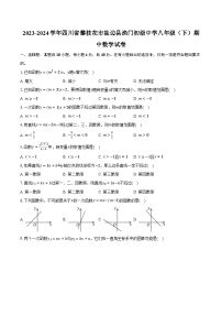 2023-2024学年四川省攀枝花市盐边县渔门初级中学八年级（下）期中数学试卷（含解析）