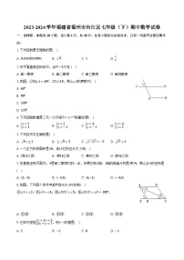 2023-2024学年福建省福州市台江区七年级（下）期中数学试卷（含解析）