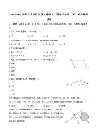 2023-2024学年北京市海淀区首都师大二附中八年级（下）期中数学试卷（含解析）