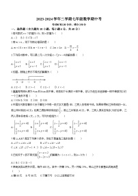 福建省泉州市惠安县多校2023-2024学年七年级下学期期中数学试题(无答案)