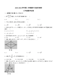 河南省洛阳市洛龙区2023-2024学年八年级下学期期中数学试题(含答案)