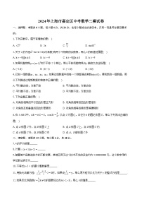 2024年上海市嘉定区中考数学二模试卷（含详细答案解析）