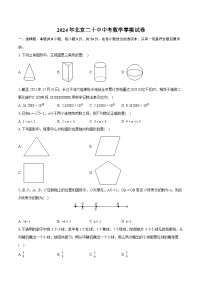 2024年北京二十中中考数学零模试卷（含详细答案解析）