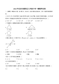 2024年北京市朝阳区九年级中考一模数学试卷（含详细答案解析）