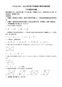 吉林省松原市宁江区2023-2024学年八年级下学期期中考试数学试题